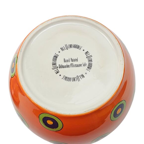 All U Can Handle Cookie Jar Cannister Dancing Dots Retro - Picture 8 of 11